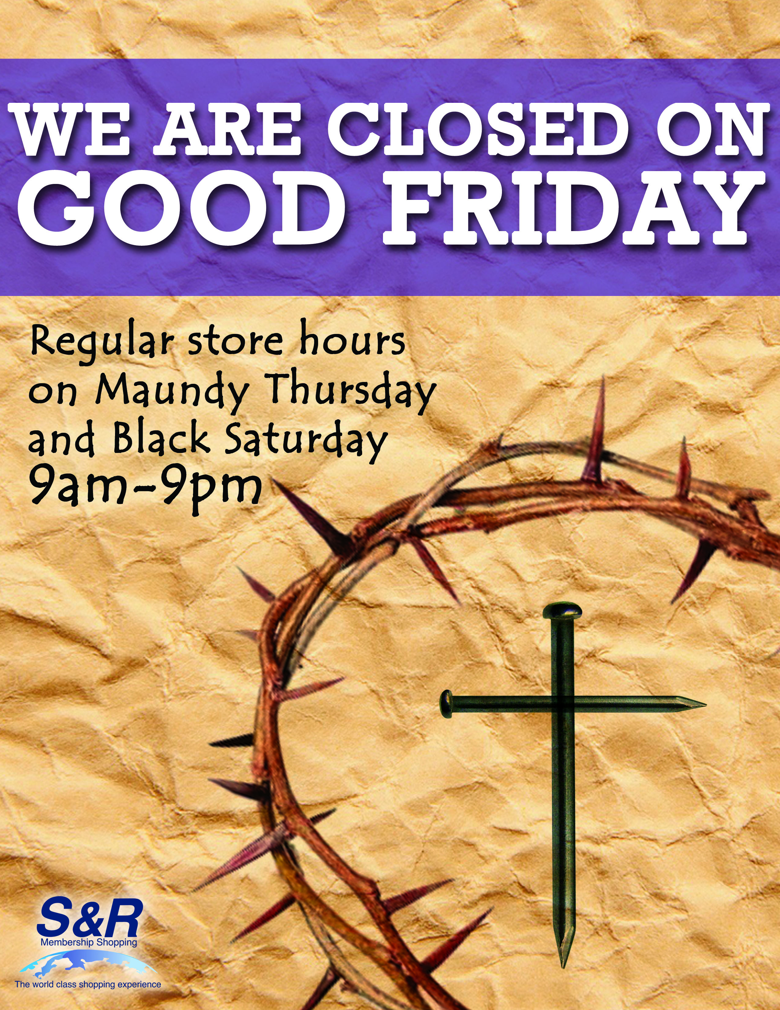 SnR Good Friday Holy Week Schedule - Karen MNL