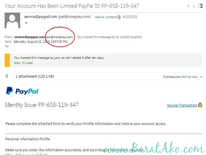paypal phone number scams