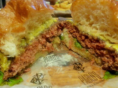 Pablo's Pub Burger Cross Section Patty