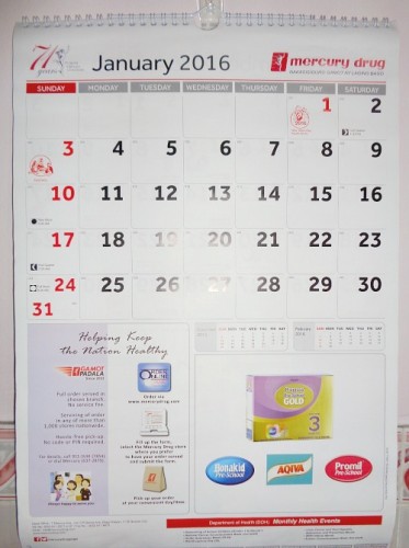 How to Use Free Calendars Monthly Mercury Drug - Karen MNL