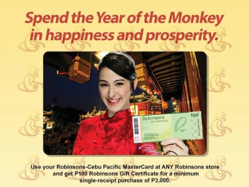 Get P100 GC for P3,000 Purchase w/ Robinsons Cebu Pacific Metrobank Card