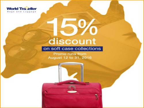 15% OFF on World Traveller Soft Case Luggage