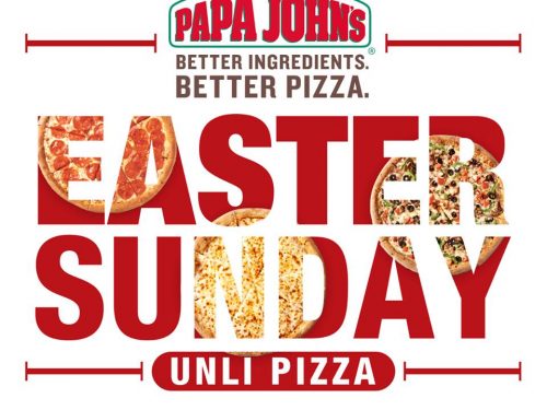 UNLI PIZZA at Papa John’s on Easter Sunday, April 16!